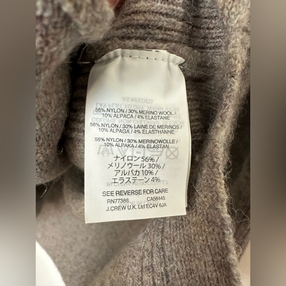 J. CREW Women’s Merino Wool Alpaca V-Neck Tunic Sweater XXS - Picture 7 of 9